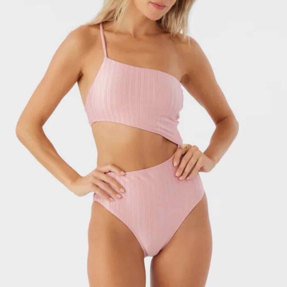 O’Neill Women’s Mizi Metallic Rib Agadir Cut Out One Piece Swimsuit XS - Picture 8 of 9